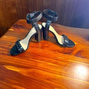 Bleecker & Bond Black Carmen Heel, Size 9